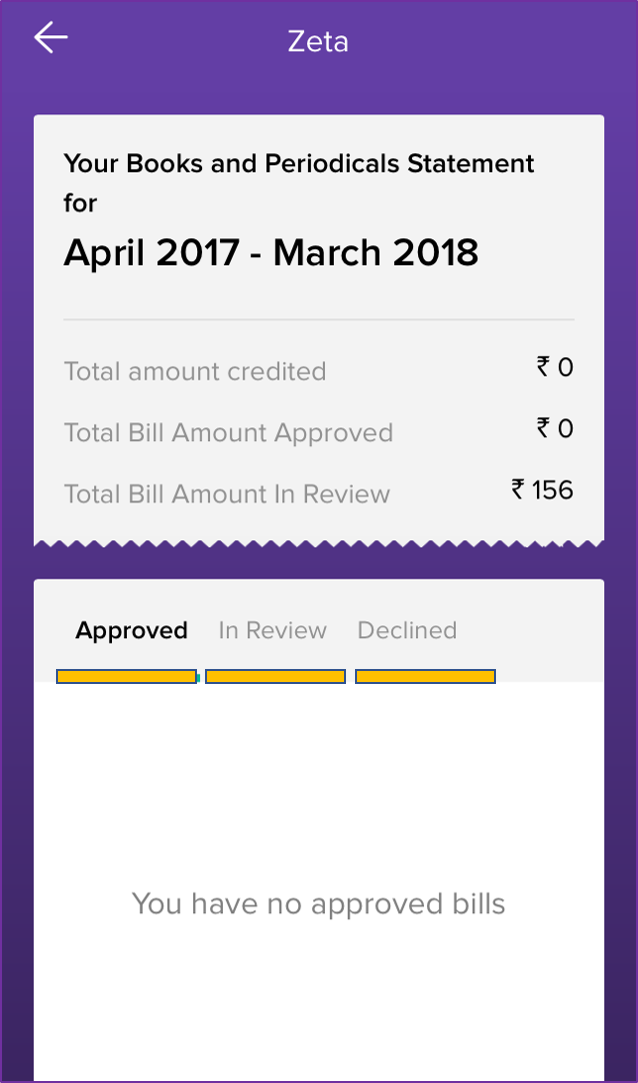 View Books & Periodicals Bill Statement Help Center Learn Zeta